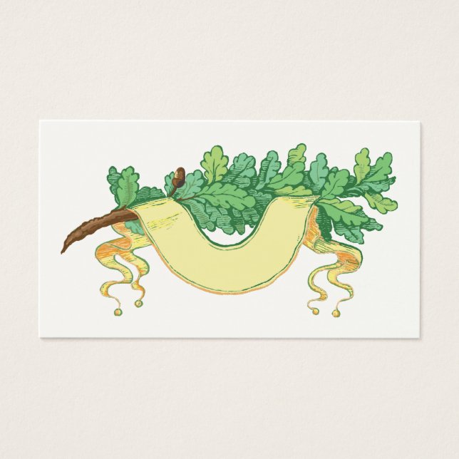 Banner und Zweig von Eicheneichen-Blätter (Vorderseite)