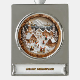 Banner-Verzierung Banner-Ornament Silber