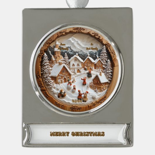 Banner-Verzierung Banner-Ornament Silber (Vorderseite)