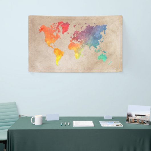 Banner-Weltkarte #map Banner (Messeveranstaltung)