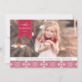 Banner Year Holiday | Foto Card Feiertagskarte (Vorderseite)