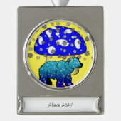 Banner-Zierbär Snow Polar Banner-Ornament Silber (Vorderseite)