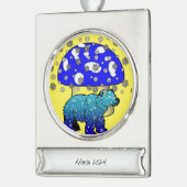 Banner-Zierbär Snow Polar Banner-Ornament Silber (Links)