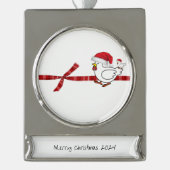 Banner-Zierhühner Banner-Ornament Silber (Vorderseite)