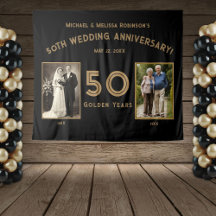 Banner zum 50. Hochzeitstag - Goldene Jahre Pho