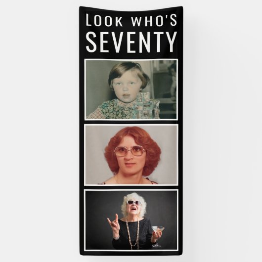 Banner zum 70. Geburtstag des Fotos (Vertikal)