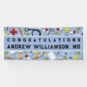 Banner zum Abschluss von Glückwünschen an der Ärzt (Horizontal)