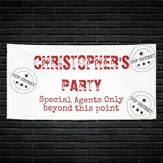 Banner zum Agent Top Secret Party