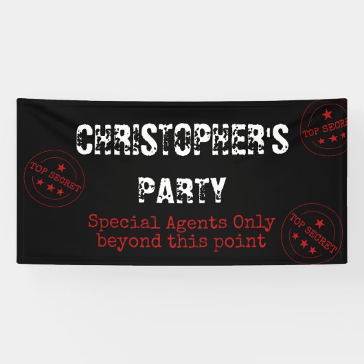 Banner zum Agent Top Secret Party (Horizontal)