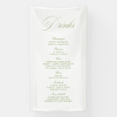 Banner zum eleganten Menü "Green Wedding Drinks Ba (Vertikal)