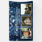 Banner zum Foto von Navy Blue Sparkle Abschluss (Vertikal)