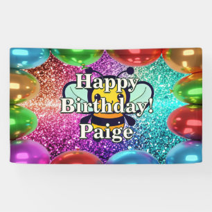 Banner zum Geburtstag von Personalisierten Charakt