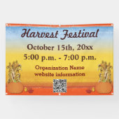 Banner zum Herbst Ernte QR Code Festival (Horizontal)