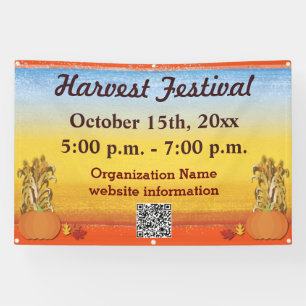 Banner zum Herbst Ernte QR Code Festival