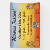 Banner zum Herbst Ernte QR Code Festival (Vertikal)