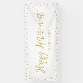 Banner zum Kauf von Gold & White Happy Party (Vertikal)
