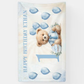 Banner zum Niedlichen Bären zum 1. Geburtstag (Vertikal)