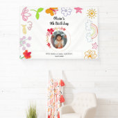 Banner zum Party von Gelben und Lila Kindern (InSitu)