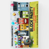 Banner zum Party von Nachbarschaftsblöcken (Vertikal)