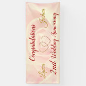 Banner zum personalisierten 2. Hochzeitstag (Vertikal)