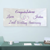 Banner zum personalisierten 2. Hochzeitstag (Messe)