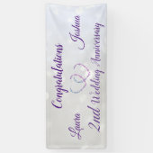 Banner zum personalisierten 2. Hochzeitstag (Vertikal)
