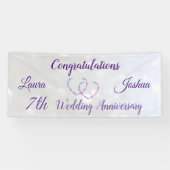 Banner zum personalisierten 7. Hochzeitstag (Horizontal)