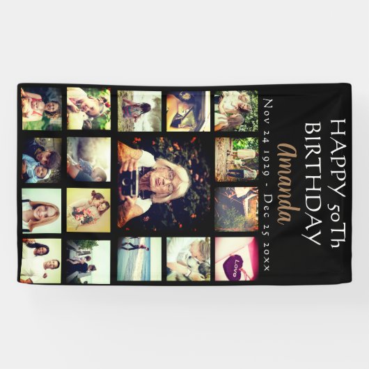 Banner zum personalisierten Geburtstag im Foto (Horizontal)