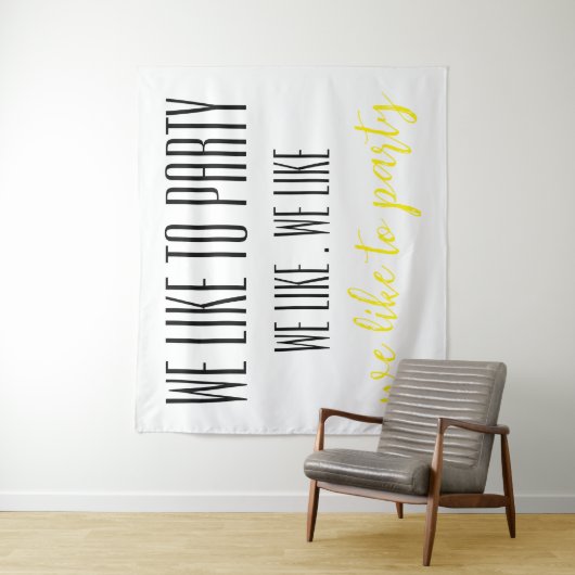 Banner zur Geburtstagsparty Wandteppich (Beispiel)