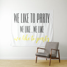 Banner zur Geburtstagsparty Wandteppich