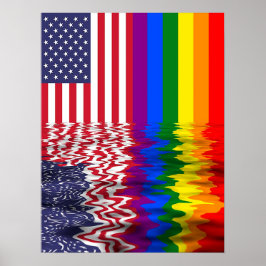 Banner zur Kundgebung der LGBT-Regenbogenflagge Poster
