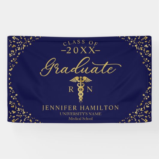 Banner zur Pflege von Medizin School Blue Gold Abs (Horizontal)