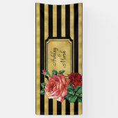 Banner zur Rose von Gold Stripes Blume von JoSunsh (Vertikal)