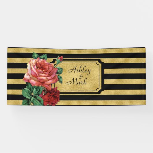 Banner zur Rose von Gold Stripes Blume von JoSunsh (Horizontal)