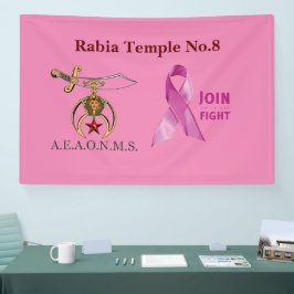 Banner zur Sensibilisierung für Brustkrebs