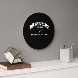 Bannerband, Firmenname Große Wanduhr