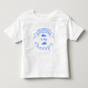 Bannerband Zitat Angeln ist meine Therapie Kleinkind T-shirt
