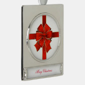 Bannerdekor - Silberplattiert/Bow Banner-Ornament Silber (Rechts)