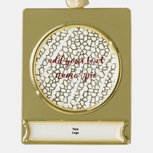 Bannerdekoration Banner-Ornament Gold (Vorderseite)