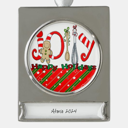 Bannerdekoration Banner-Ornament Silber (Vorderseite)