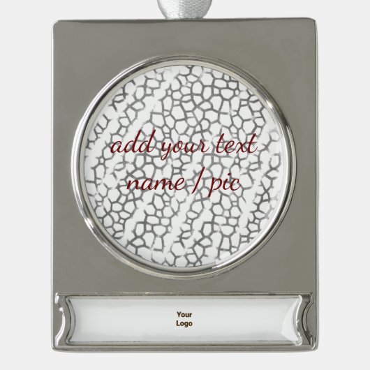 Bannerdekoration Banner-Ornament Silber (Vorderseite)