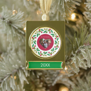 Bannerdekoration - Unser erstes Weihnachtsfest - F Banner-Ornament Gold