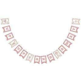 Bannerflagge Girl & Bär in Heißluftballon Wimpelkette