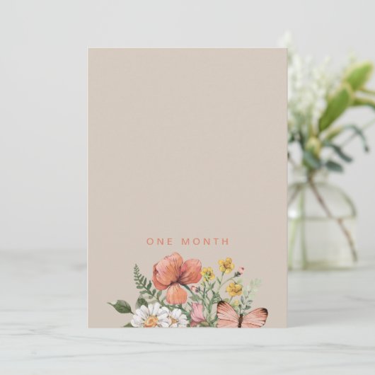 Bannerflagge im ersten Jahr der Wildblume | WILDBL Einladung (Stehend Vorderseite)