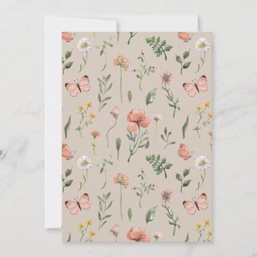 Bannerflagge im ersten Jahr der Wildblume | WILDBL Einladung (Rückseite)