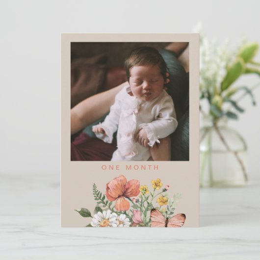 Bannerflagge im ersten Jahr der Wildblume | WILDBL Einladung (Stehend Vorderseite)