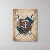Bannerman Clan Abzeichen Crossed Schwerter Canvas  Leinwanddruck (Vorderseite)