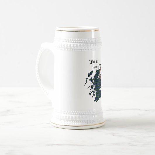 Bannerman Clan Abzeichen Stein Bierglas (Vorderseite Links)