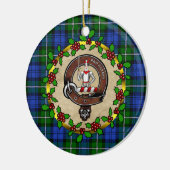 Bannerman Clan Abzeichen & Tartan Personalisierte  Keramik Ornament (Links)