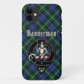 Bannerman Clan Abzeichen & Tartan Phone Case (Rückseite)
